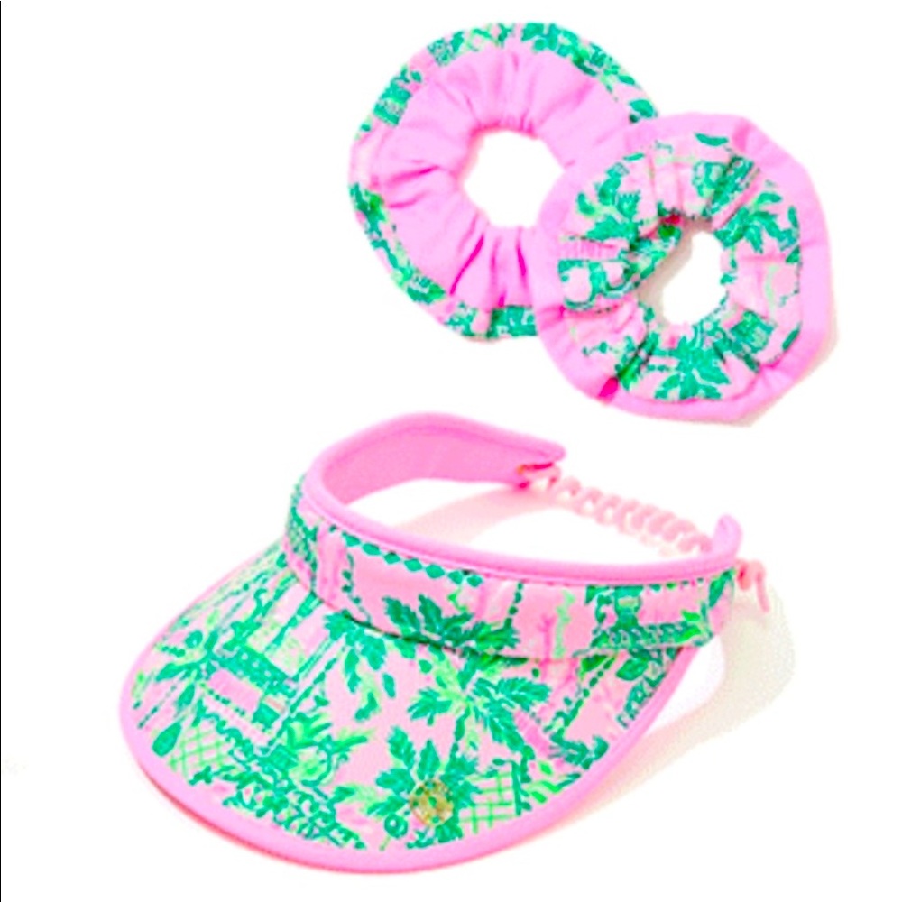Lilly Pulitzer Visor and Scrunchies